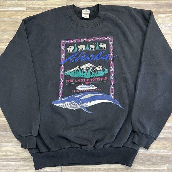 VTG Princess Cruises ALASKA The Last Frontier Sweatshirt Size XL - AG553 - Picture 1 of 9